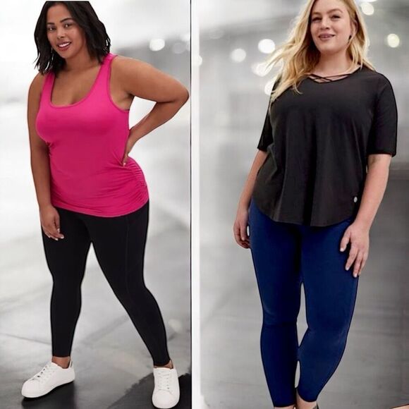 Torrid Performance Active Tech Pink Tank & Black Strappy Tee Lot 2 2XL - Picture 3 of 15